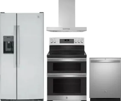 4 Piece Package Includes Refrigerator, Range, Hood And Dishwasher