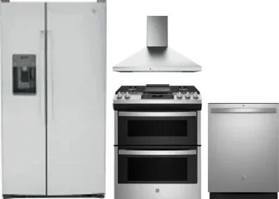 4 Piece Package Includes Refrigerator, Range, Hood And Dishwasher