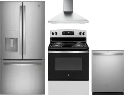 4 Piece Package Includes Refrigerator, Range, Hood And Dishwasher
