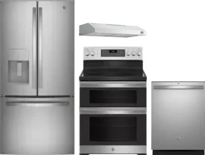 4 Piece Package Includes Refrigerator, Range, Hood And Dishwasher