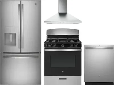 4 Piece Package Includes Refrigerator, Range, Hood And Dishwasher