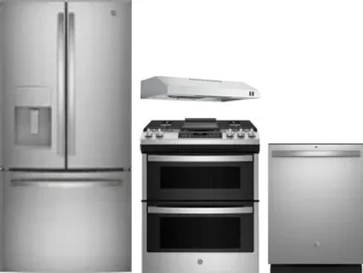 4 Piece Package Includes Refrigerator, Range, Hood And Dishwasher