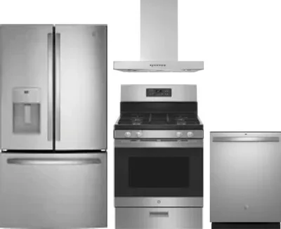 4 Piece Package Includes Refrigerator, Range, Hood And Dishwasher
