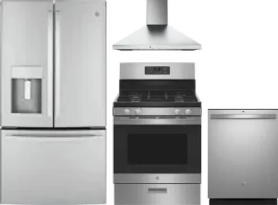 4 Piece Package Includes Refrigerator, Range, Hood And Dishwasher