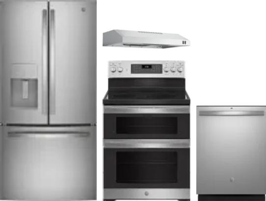 4 Piece Package Includes Refrigerator, Range, Hood And Dishwasher