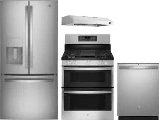 4 Piece Package Includes Refrigerator, Range, Hood And Dishwasher