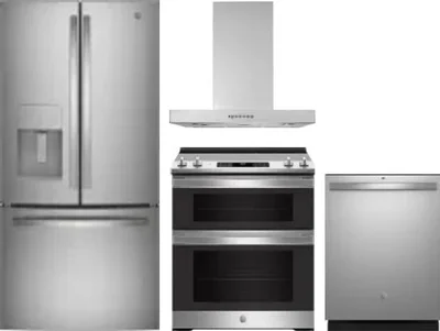 4 Piece Package Includes Refrigerator, Range, Hood And Dishwasher