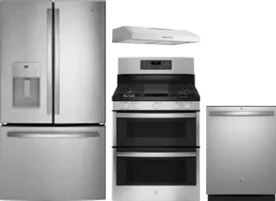 4 Piece Package Includes Refrigerator, Range, Hood And Dishwasher