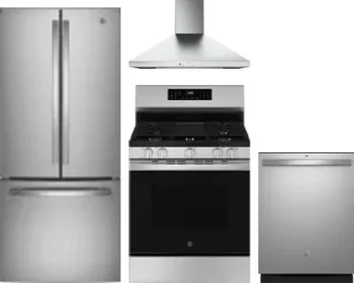 4 Piece Package Includes Refrigerator, Range, Hood And Dishwasher