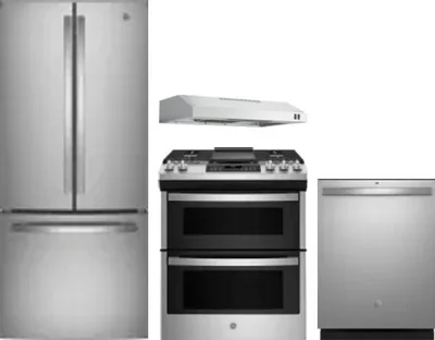 4 Piece Package Includes Refrigerator, Range, Hood And Dishwasher
