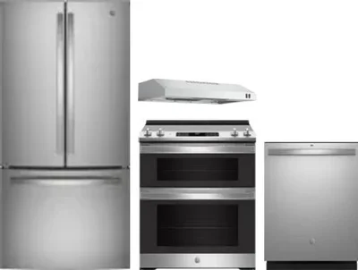 4 Piece Package Includes Refrigerator, Range, Hood And Dishwasher