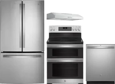 4 Piece Package Includes Refrigerator, Range, Hood And Dishwasher