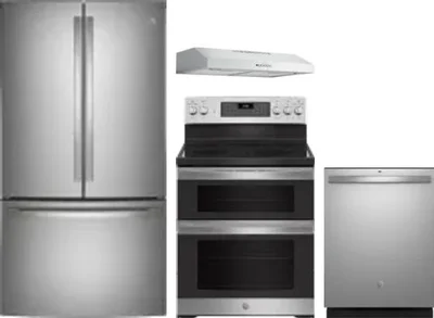 4 Piece Package Includes Refrigerator, Range, Hood And Dishwasher
