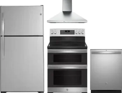 4 Piece Package Includes Refrigerator, Range, Hood And Dishwasher