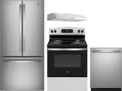 4 Piece Package Includes Refrigerator, Range, Hood And Dishwasher