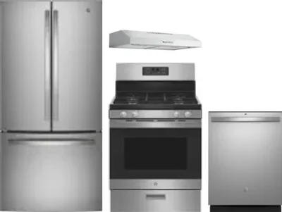 4 Piece Package Includes Refrigerator, Range, Hood And Dishwasher