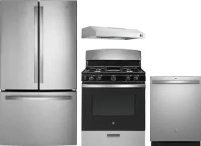 4 Piece Package Includes Refrigerator, Range, Hood And Dishwasher
