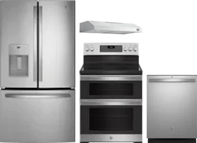 4 Piece Package Includes Refrigerator, Range, Hood And Dishwasher