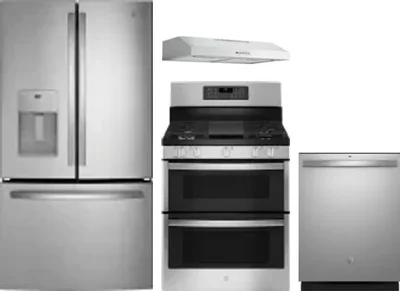 4 Piece Package Includes Refrigerator, Range, Hood And Dishwasher
