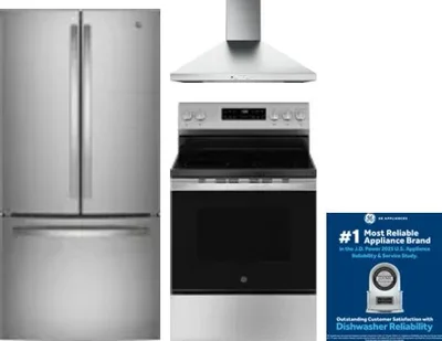 4 Piece Package Includes Refrigerator, Range, Hood And Dishwasher