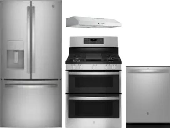 4 Piece Package Includes Refrigerator, Range, Hood And Dishwasher