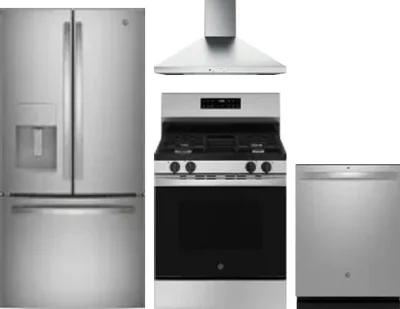 4 Piece Package Includes Refrigerator, Range, Hood And Dishwasher