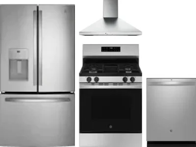 4 Piece Package Includes Refrigerator, Range, Hood And Dishwasher