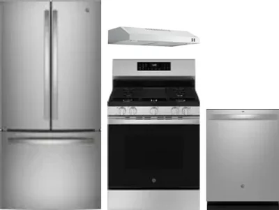 4 Piece Package Includes Refrigerator, Range, Hood And Dishwasher
