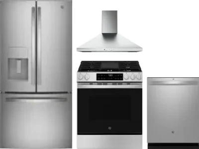 4 Piece Package Includes Refrigerator, Range, Hood And Dishwasher