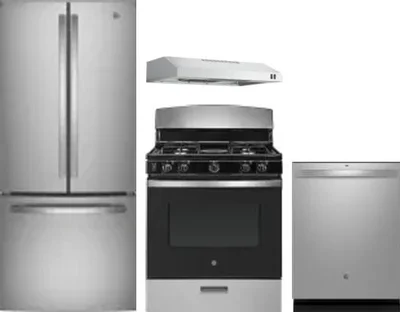 4 Piece Package Includes Refrigerator, Range, Hood And Dishwasher