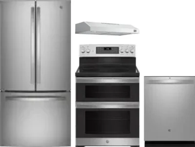 4 Piece Package Includes Refrigerator, Range, Hood And Dishwasher