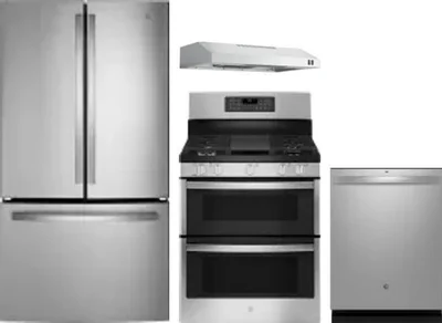 4 Piece Package Includes Refrigerator, Range, Hood And Dishwasher