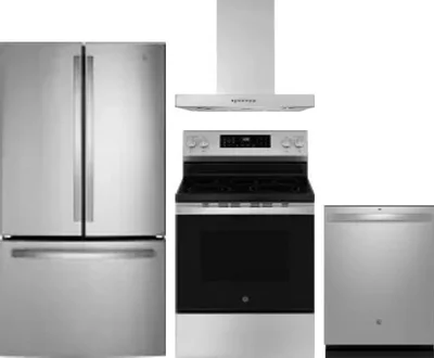 4 Piece Package Includes Refrigerator, Range, Hood And Dishwasher