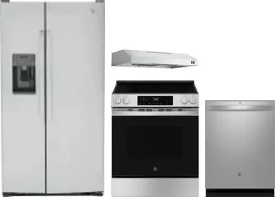 4 Piece Package Includes Refrigerator, Range, Hood And Dishwasher