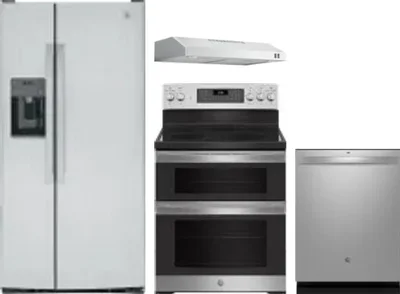 4 Piece Package Includes Refrigerator, Range, Hood And Dishwasher