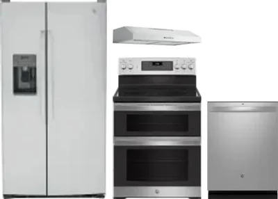 4 Piece Package Includes Refrigerator, Range, Hood And Dishwasher