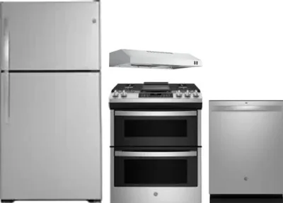 4 Piece Package Includes Refrigerator, Range, Hood And Dishwasher