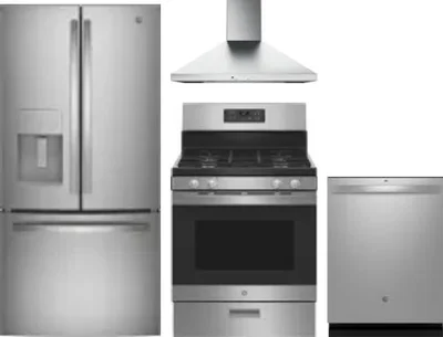 4 Piece Package Includes Refrigerator, Range, Hood And Dishwasher