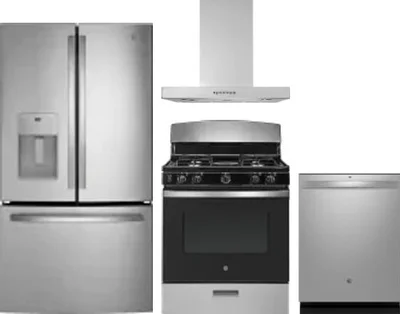 4 Piece Package Includes Refrigerator, Range, Hood And Dishwasher