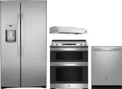 4 Piece Package Includes Refrigerator, Range, Hood And Dishwasher