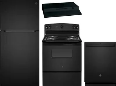 4 Piece Package Includes Refrigerator, Range, Hood And Dishwasher