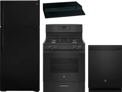 4 Piece Package Includes Refrigerator, Range, Hood And Dishwasher