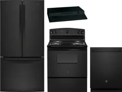 4 Piece Package Includes Refrigerator, Range, Hood And Dishwasher