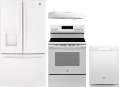 4 Piece Package Includes Refrigerator, Range, Hood And Dishwasher