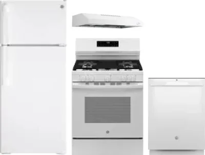4 Piece Package Includes Refrigerator, Range, Hood And Dishwasher