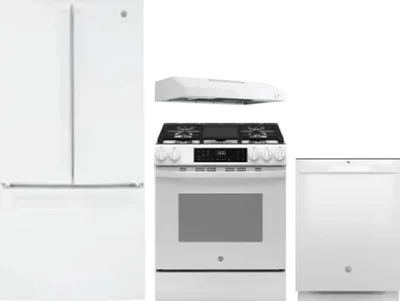 4 Piece Package Includes Refrigerator, Range, Hood And Dishwasher