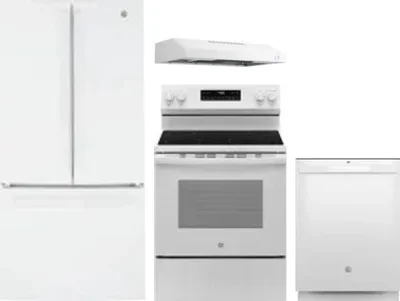 4 Piece Package Includes Refrigerator, Range, Hood And Dishwasher