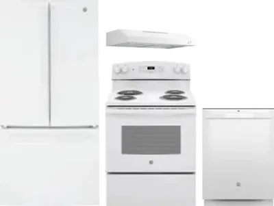 4 Piece Package Includes Refrigerator, Range, Hood And Dishwasher