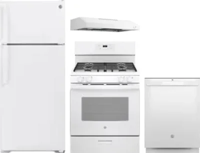 4 Piece Package Includes Refrigerator, Range, Hood And Dishwasher