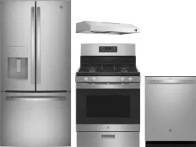 4 Piece Package Includes Refrigerator, Range, Hood And Dishwasher